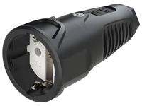 PC Electric 2510-ss Koppeling met randaarde Rubber 250 V Zwart IP20 - thumbnail