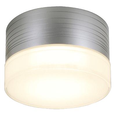 Plafondlamp MICRO FLAT zilvergrijs/glas gesatineerd 1xGX53