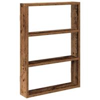Wandschap 43x9x60 cm bewerkt hout oud houtkleurig - thumbnail