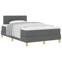 Boxspringbed met Matras Donkergrijs 120x190 cm Stof - thumbnail