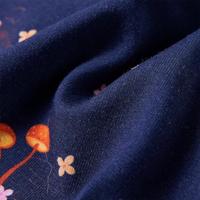 Kinderjurkje met paddenstoelenprint 92 marineblauw - thumbnail