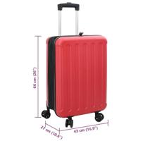 VidaXL Koffer met slot rood 43 x 27 x 66 cm abs kunststof - thumbnail