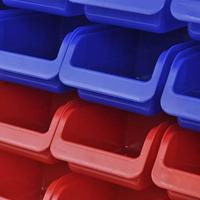 VidaXL Gereedschapsordeners wandgemonteerd blauw en rood 2 st - thumbnail