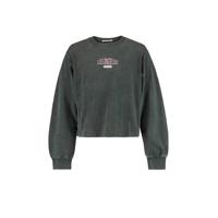 America Today Junior longsleeve met printopdruk verwassen zwart - thumbnail