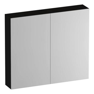 Brauer Impress Deluxe Spiegelkast - 80 cm - met interne en externe Verlichting - 2 Dubbelzijdige Spiegeldeuren - Timber Black
