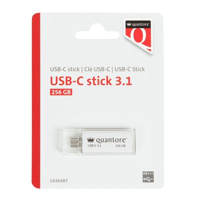 Usb stick 3.1 quantore usb-c 256gb zilver | 400 stuks