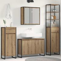 Badkamermeubelset met lade met plank Artisan Eiken Bewerkt hout - thumbnail