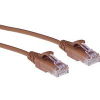 ACT DC9202 LSZH U/UTP CAT6 Datacenter Slimline Patchkabel Snagless | RJ45 connectoren | Bruin | 2 meter - thumbnail