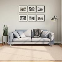 Vloerkleed HUARTE laagpolig zacht wasbaar 200x200 cm beige - thumbnail