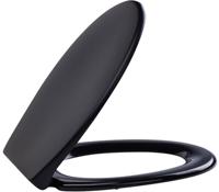 Saqu Clear toiletbril met softclose mat zwart - thumbnail