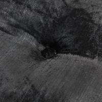 Poef rond 40x20 cm fluweel antraciet - thumbnail