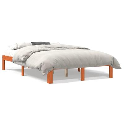 Bedframe massief grenenhout wasbruin 140x200 cm Bedframe massief grenenhout wasbruin 140x200 cm