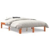 Bedframe massief grenenhout wasbruin 140x200 cm - thumbnail