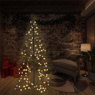 VidaXL Kegelkerstboom 160 led's binnen en buiten 78x120 cm - thumbnail