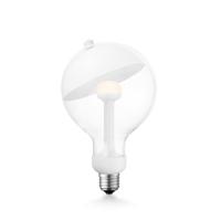 Design LED Lichtbron Move Me - Wit - G120 Sphere LED lamp - 12/12/18.6cm - Met verstelbare diffuser via magneet - geschikt voor E27 fitting - Dimbaar - 5W 400lm 2700K - warm wit licht - thumbnail
