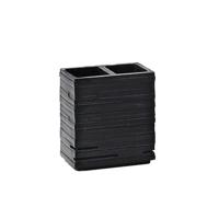 Tandenborstelhouder Sapho Quadrotto Vrijstaand 11.5x10.2x6.2 cm Polyresin Zwart Sapho - thumbnail