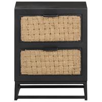 Nachtkastje 40x30x50 cm massief mangohout - thumbnail