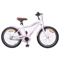 VidaXL Kinderfiets 24 inch voor 8-12 jaar oud lichtroze - thumbnail