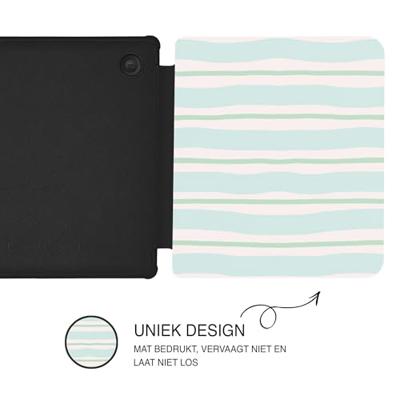 Lunso Kobo Libra Colour hoesje (7 inch) - Vegan Saffiano Leren Sleep Cover - Soft Surf