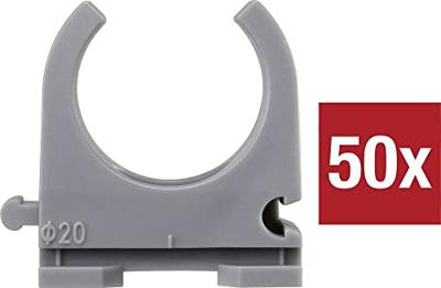 TRU COMPONENTS TC-9859368 Quick-klem EN20 20 mm Grijs 50 stuk(s)