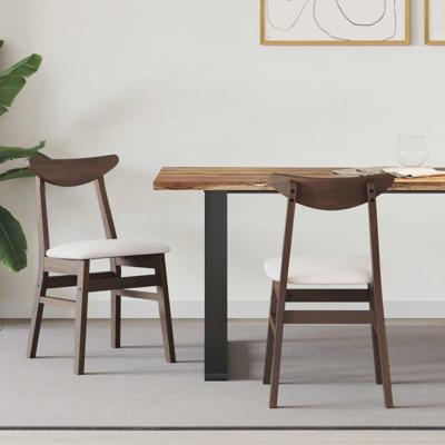 Eettafelstoelen 2 pcs Licht Bruin 42 x 47.5 x 81 cm