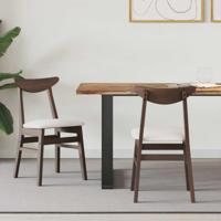 Eettafelstoelen 2 pcs Licht Bruin 42 x 47.5 x 81 cm - thumbnail