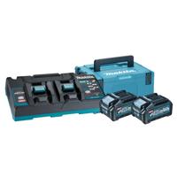 Makita Accu Starterset XGT DC40RB 2xBL4040 in Mbox - 191U00-8 - thumbnail