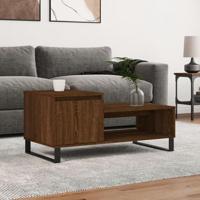 Salontafel 100x50x45 cm bewerkt hout bruineiken - thumbnail