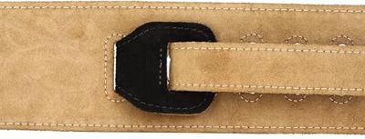 Levys Leathers PMS44T03-BLK lederen gitaarband, paisley, zwart