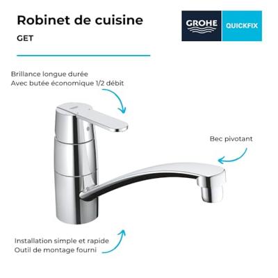 Grohe Get Eengreeps Keukenmengkraan Chroom Grohe Get Eengreeps Keukenmengkraan Chroom
