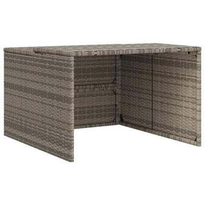 Garage voor robotmaaier 86x90x52/57 cm poly rattan grijs