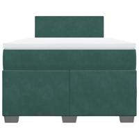 Boxspring met matras fluweel donkergroen 120x190 cm - thumbnail