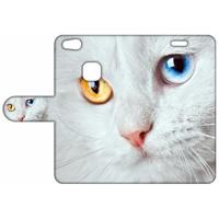 Huawei P10 Lite | Telefoonhoesje | Met pasjeshouder | Witte Kat - thumbnail