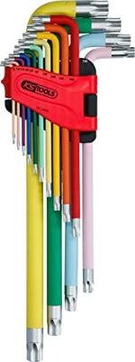 KS Tools 151.4440 TX Haakse schroevendraaierset T 8, T 10, T 15, T 20, T 25, T 27, T 30, T 40, T 45, T 50, T 55, T 60, T 70, T 80 14-delig