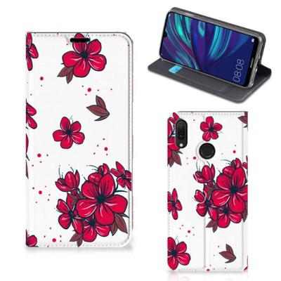 Huawei Y7 hoesje Y7 Pro (2019) Smart Cover Blossom Red Huawei Y7 hoesje Y7 Pro (2019) Smart Cover Blossom Red