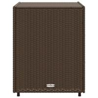Tuinkast 55x59x69 cm poly rattan bruin - thumbnail