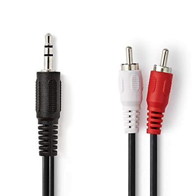 Nedis cagt22200bk15 stereo audiokabel 3,5 mm male - 2x rca male 1,5 m zwart Nedis cagt22200bk15 stereo audiokabel 3,5 mm male - 2x rca male 1,5 m zwart