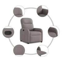 Fauteuil verstelbaar stof taupe - thumbnail