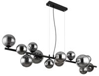 Globo Design hanglampRiha zwart met smoke glas - 56133-13H - thumbnail