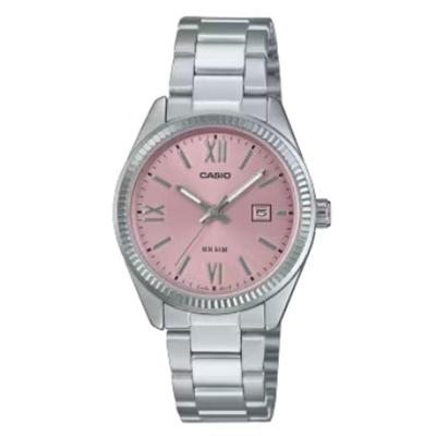 Casio LADY DATE - PINK Zilverkleurig (Ø 30 mm) Dames horloge