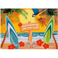 Uitnodigingskaartjes Beach 6 stuks - thumbnail