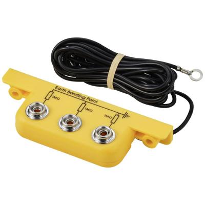 TRU COMPONENTS TC-12277208 Aardingsstekker 3x 10 mm drukknopaansluiting, haakse vorm met kabel 1 stuk(s)