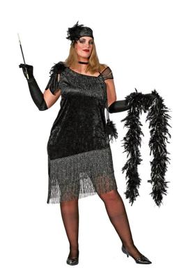 Zwarte Charleston Jurk Grote Maten