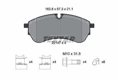 Remblokkenset, schijfrem 2214701