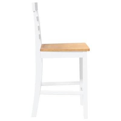 Barkrukken 2 st massief hout rubber wit Barkrukken 2 st massief hout rubber wit