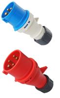 QwattPro cee stekker abs ip44 400v/32a/3p+a/6h rood - 2040022 - 2040022 - thumbnail