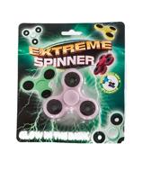 TOM fidget spinner Extreme glow in the dark 7,6 cm roze S - thumbnail