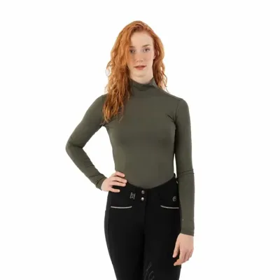 Anky Mockneck Shirt donkergroen maat:xl Anky Mockneck Shirt donkergroen maat:xl