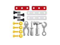 Ecoiffier mecanics steekwagen met gereedschapskist - thumbnail