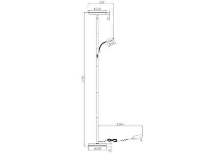 Trio VloerlampSpecter zwart met leeslamp - R47842132